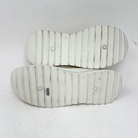 Madden Girl Angiee Sneakers Womens 10 Beige Lace-Up Platform Round Toe - Picture 7 of 11